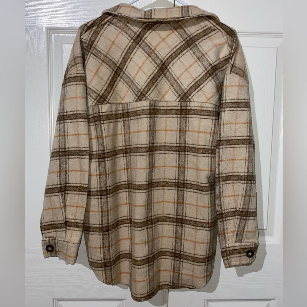 100% Polyester Warm Button Down Flannel - image 3